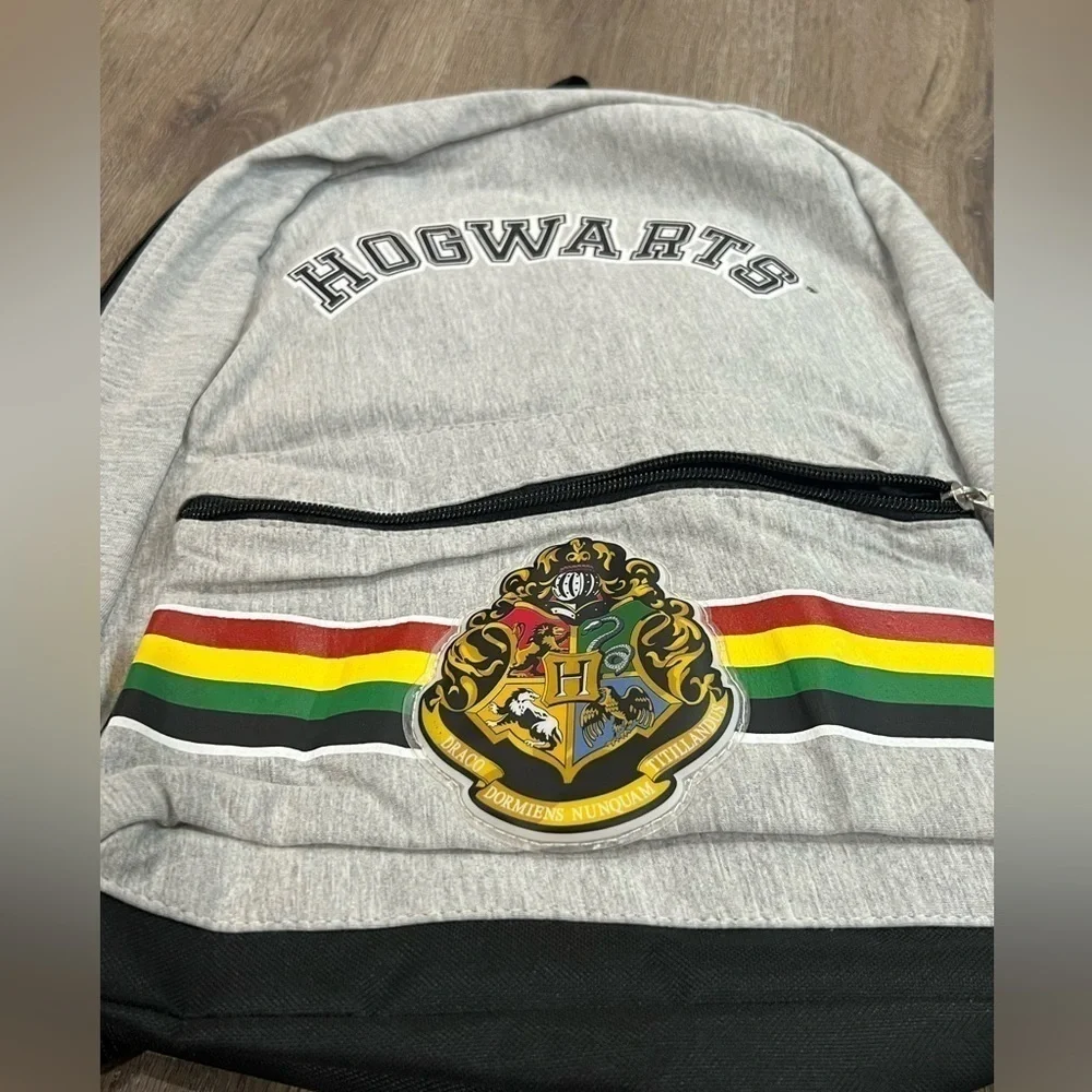 Official Licensed Harry Potter Hogwarts Backpack Crest Gray Bag